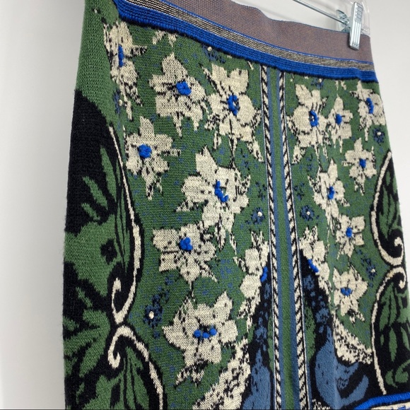 Anthropologie Moth Bordered Jacquard Sweater Skirt - Picture 7 of 8